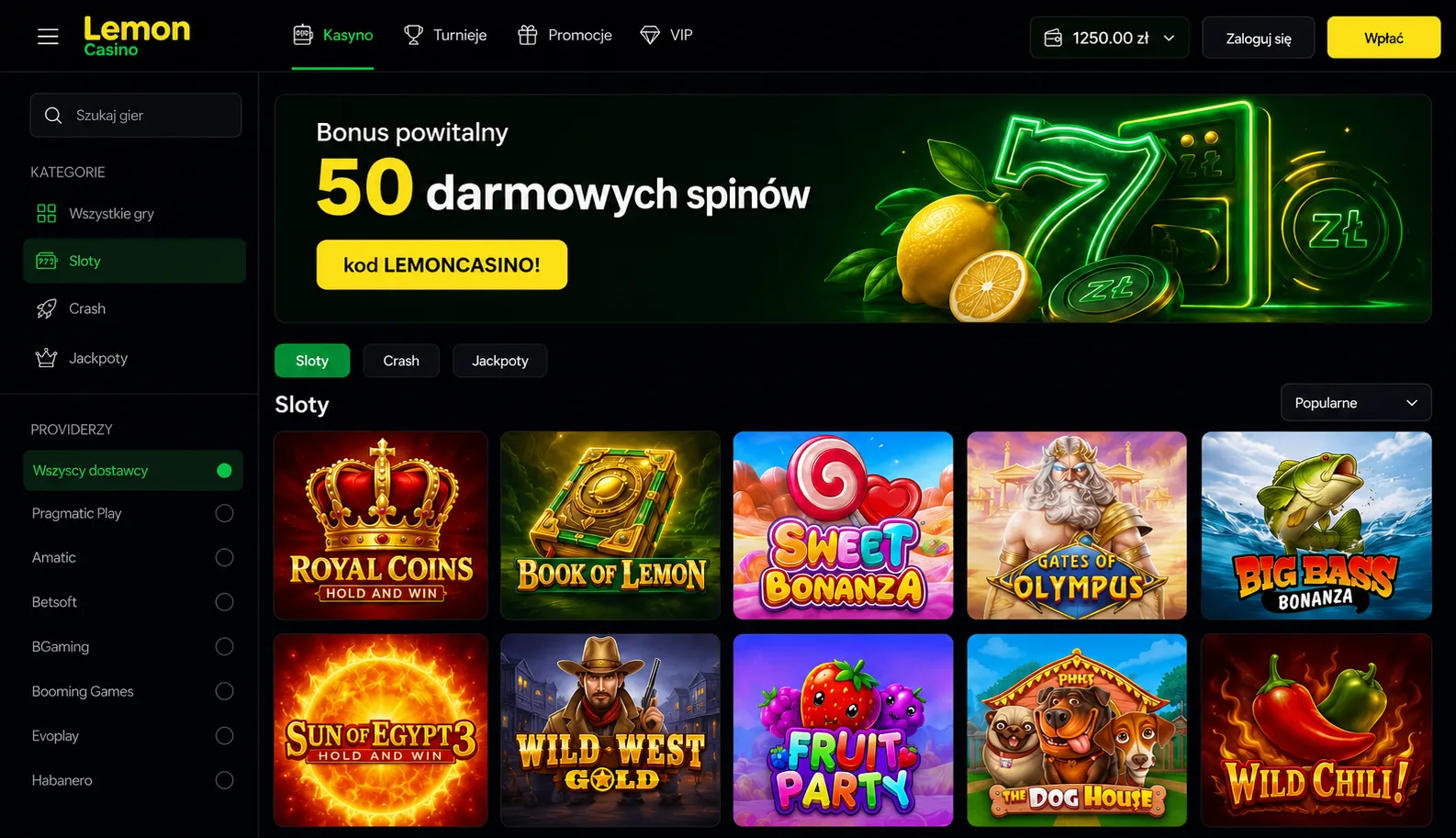 Na jakich slotach można wykorzystać darmowe spiny?