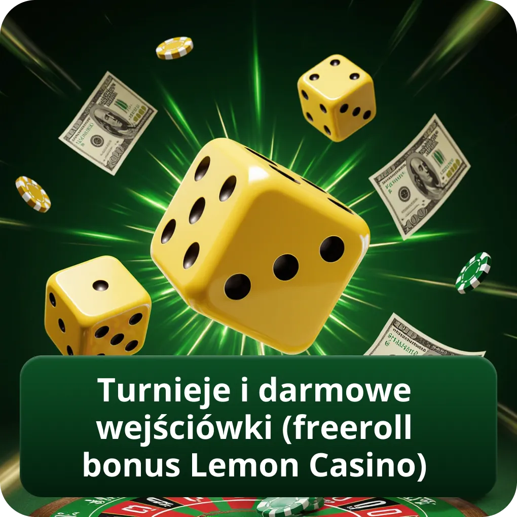 Turnieje i darmowe wejściówki (freeroll bonus Lemon Casino)